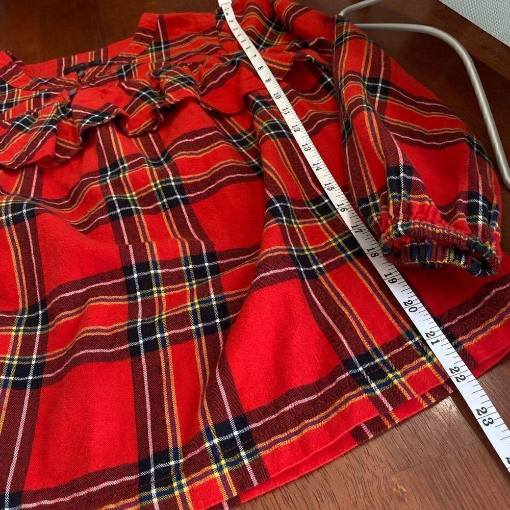 J.crew plaid flannel ruffle top - Picture 10 of 14